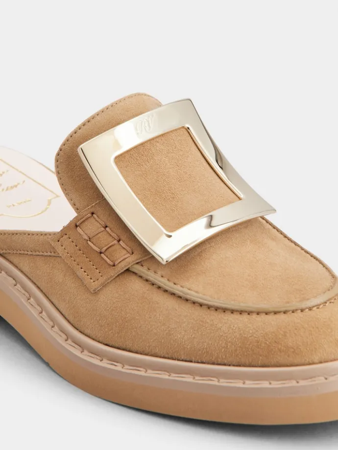 Roger Vivier Viv' Rangers Mules in suede Hot