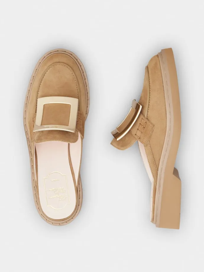 Roger Vivier Viv' Rangers Mules in suede Hot