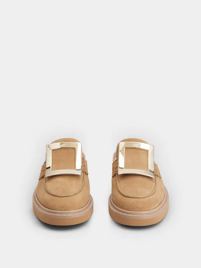 Roger Vivier Viv' Rangers Mules in suede Hot