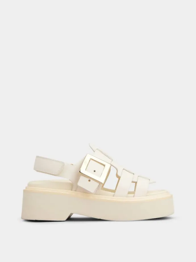 Roger Vivier Viv' Rangers Sandals in leather Best