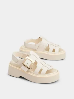 Roger Vivier Viv' Rangers Sandals in leather Best