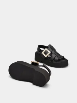 Roger Vivier Viv' Rangers Sandals in leather New