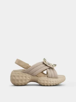 Roger Vivier Viv' Run Light Sandals in fabric Hot
