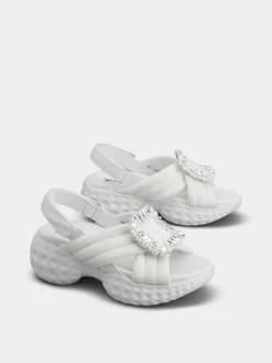 Roger Vivier Viv' Run Light Sandals in fabric Discount