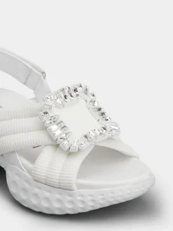 Roger Vivier Viv' Run Light Sandals in fabric Discount