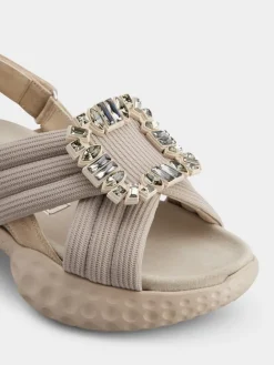 Roger Vivier Viv' Run Light Sandals in fabric Hot