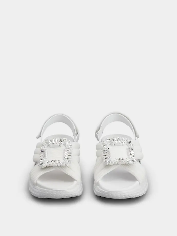 Roger Vivier Viv' Run Light Sandals in fabric Discount