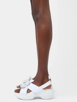 Roger Vivier Viv' Run Light Sandals in fabric Discount