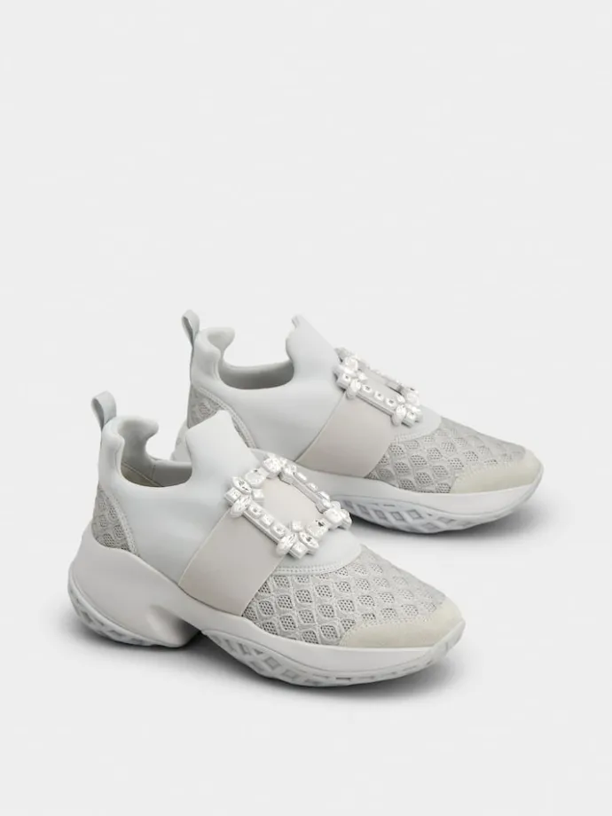 Roger Vivier Viv' Run Sneakers in fabric Discount