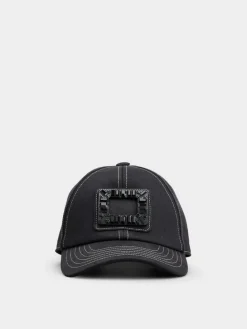 Roger Vivier Viv' Skate Baseball Cap in denim Outlet