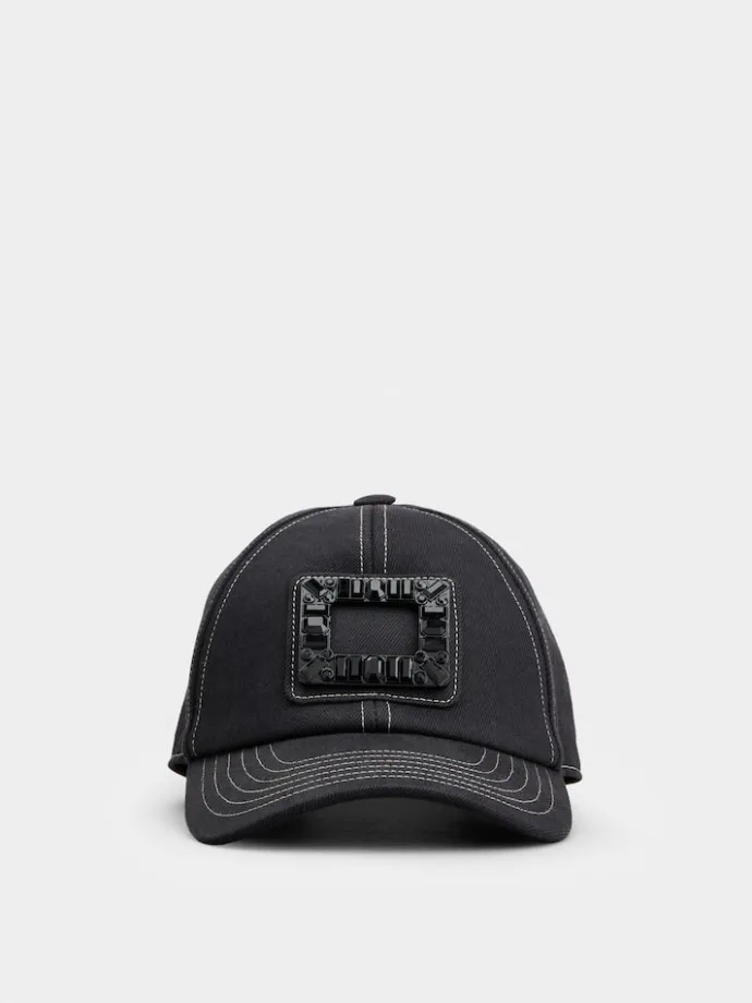 Roger Vivier Viv' Skate Baseball Cap in denim Outlet