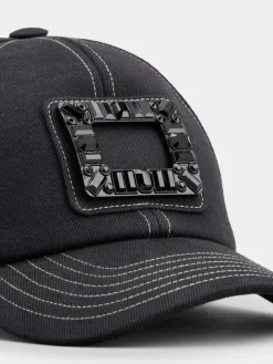 Roger Vivier Viv' Skate Baseball Cap in denim Outlet