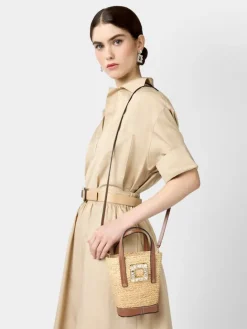 Roger Vivier Viv' Skate Bucket Bag in raffia Best