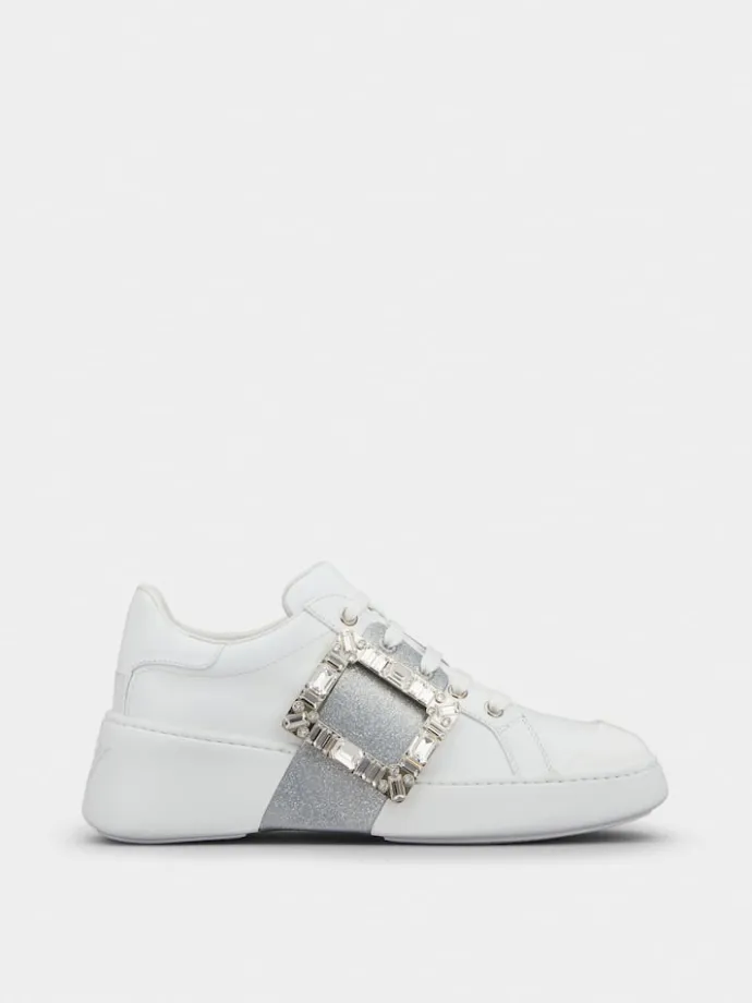 Roger Vivier Viv' Skate Sneakers in leather Clearance