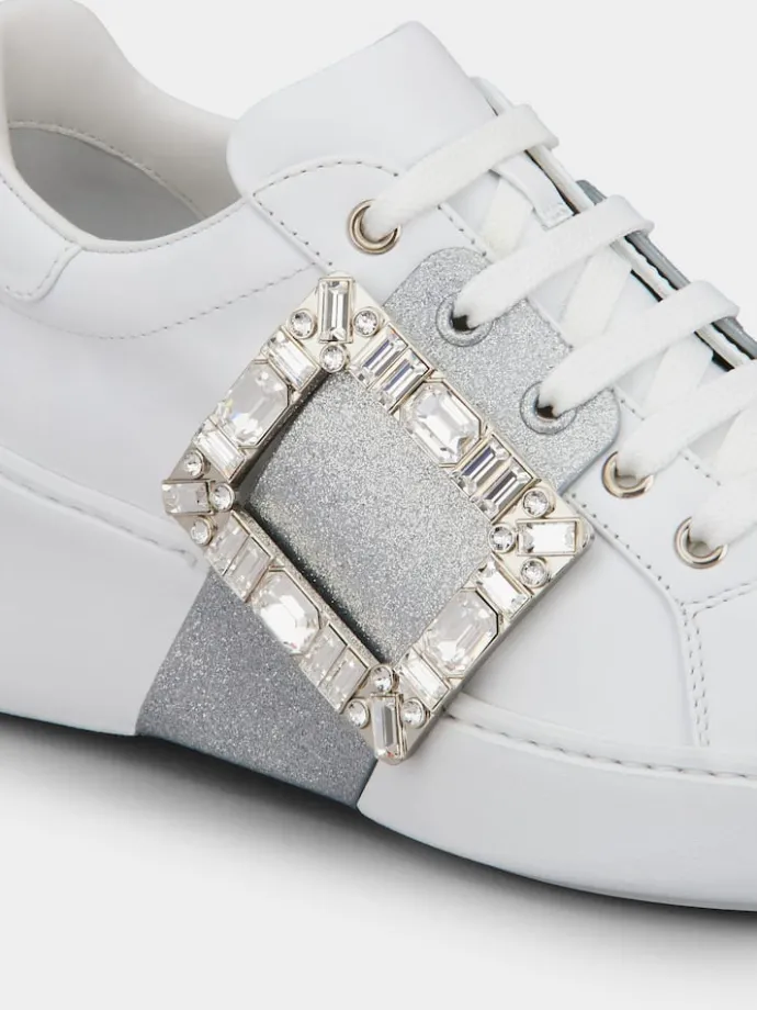 Roger Vivier Viv' Skate Sneakers in leather Clearance