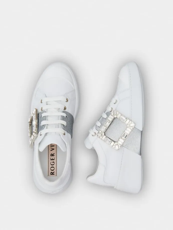 Roger Vivier Viv' Skate Sneakers in leather Clearance