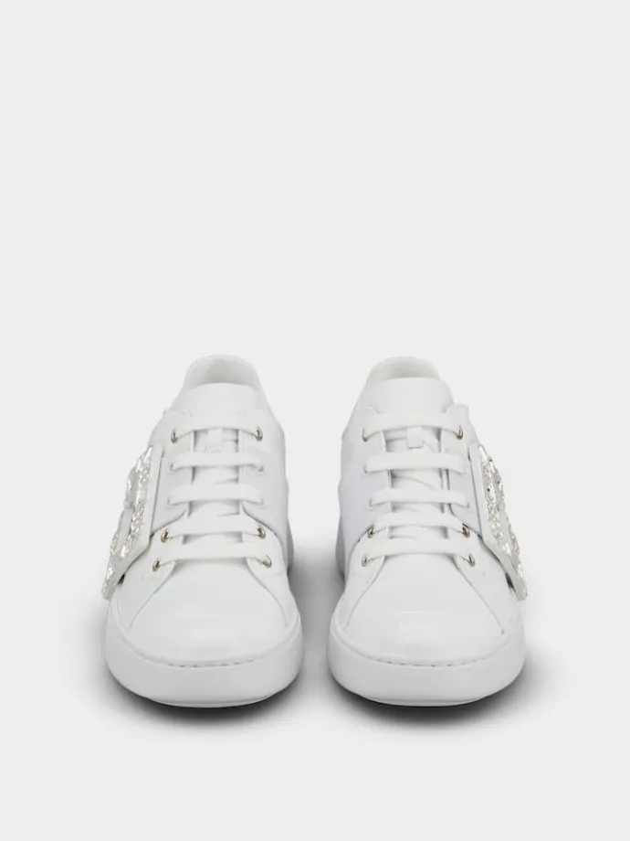Roger Vivier Viv' Skate Sneakers in leather Clearance