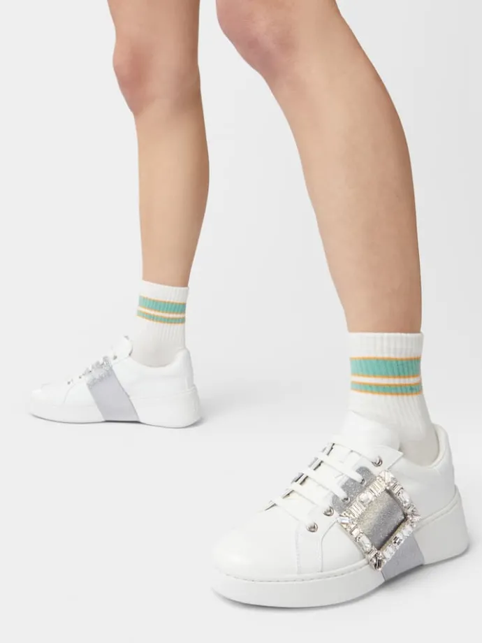 Roger Vivier Viv' Skate Sneakers in leather Clearance