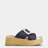Roger Vivier Wedge Mules in raffia Discount
