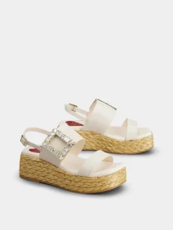 Roger Vivier Wedge Sandals in leather Outlet
