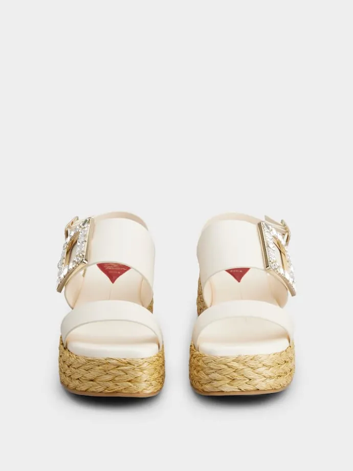 Roger Vivier Wedge Sandals in leather Outlet