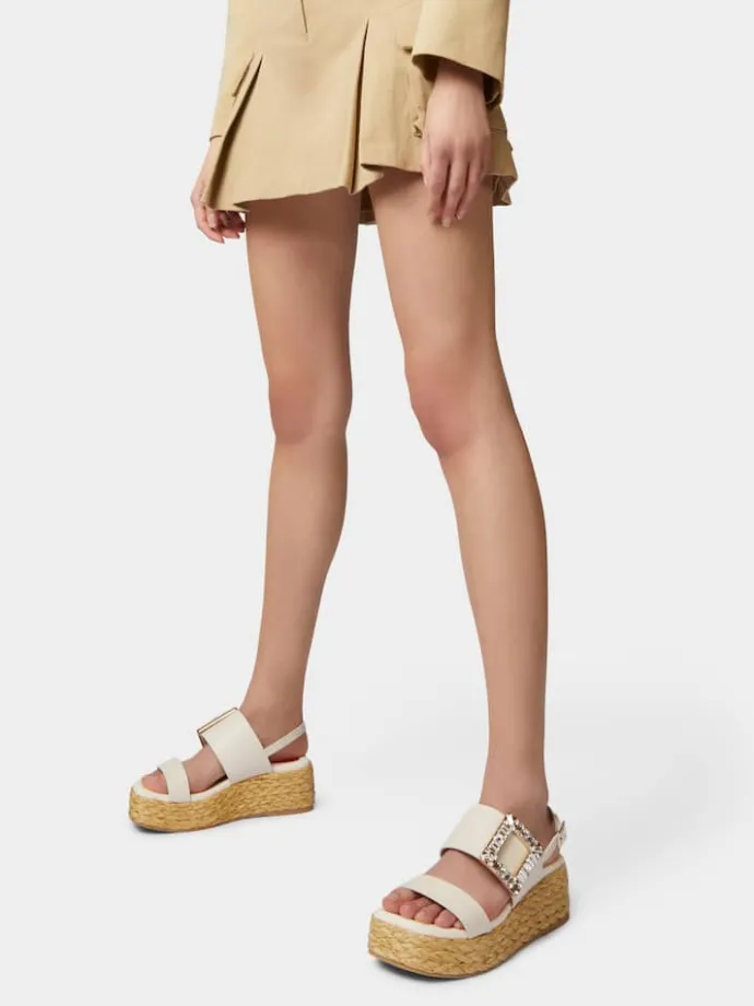 Roger Vivier Wedge Sandals in leather Outlet
